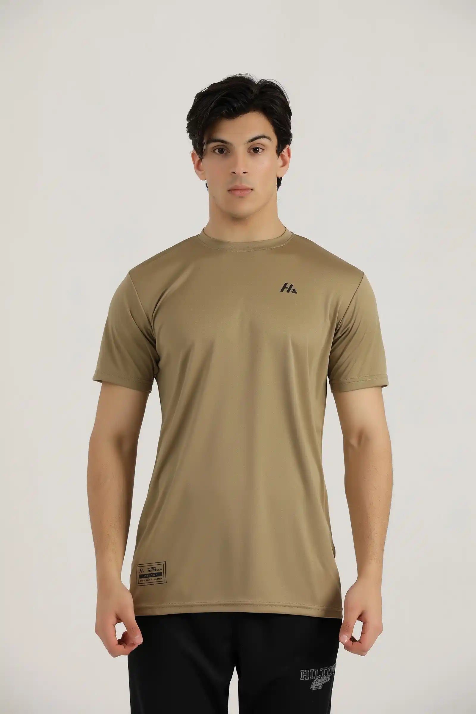 Arrival Dri-Fit Moisture-Wicking Gym T-Shirt with Hilton Aesthetics chest logo