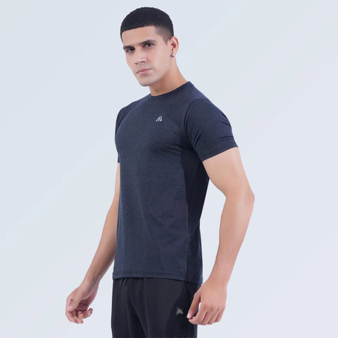 Men's Lightweight Moisture-Wicking Gym T-Shirt Side View | Hilton Aesthetics