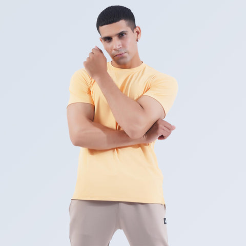 Hilton Aesthetics men's Dri-Fit performance T-shirt with moisture-wicking breathable stretch fabric and 3D printed logo.