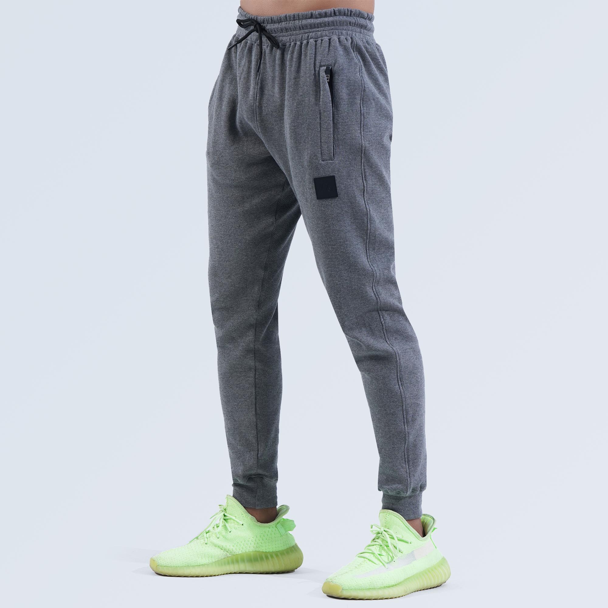 Men's Rest Day Knit Joggers Front View in Slate Gray | Hilton Aesthetics