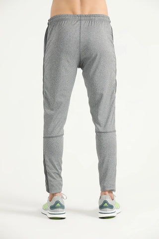 Men’s grey Elite Joggers by Hilton Aesthetics, full-length back view