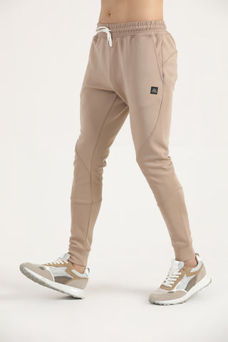 Elements Cuffed Joggers in Khaki – fitted ankle cuff and tapered leg detail