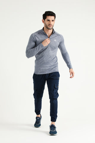Energy 1/4 Zip Performance Training Top with funnel neck and Hilton Aesthetics logo