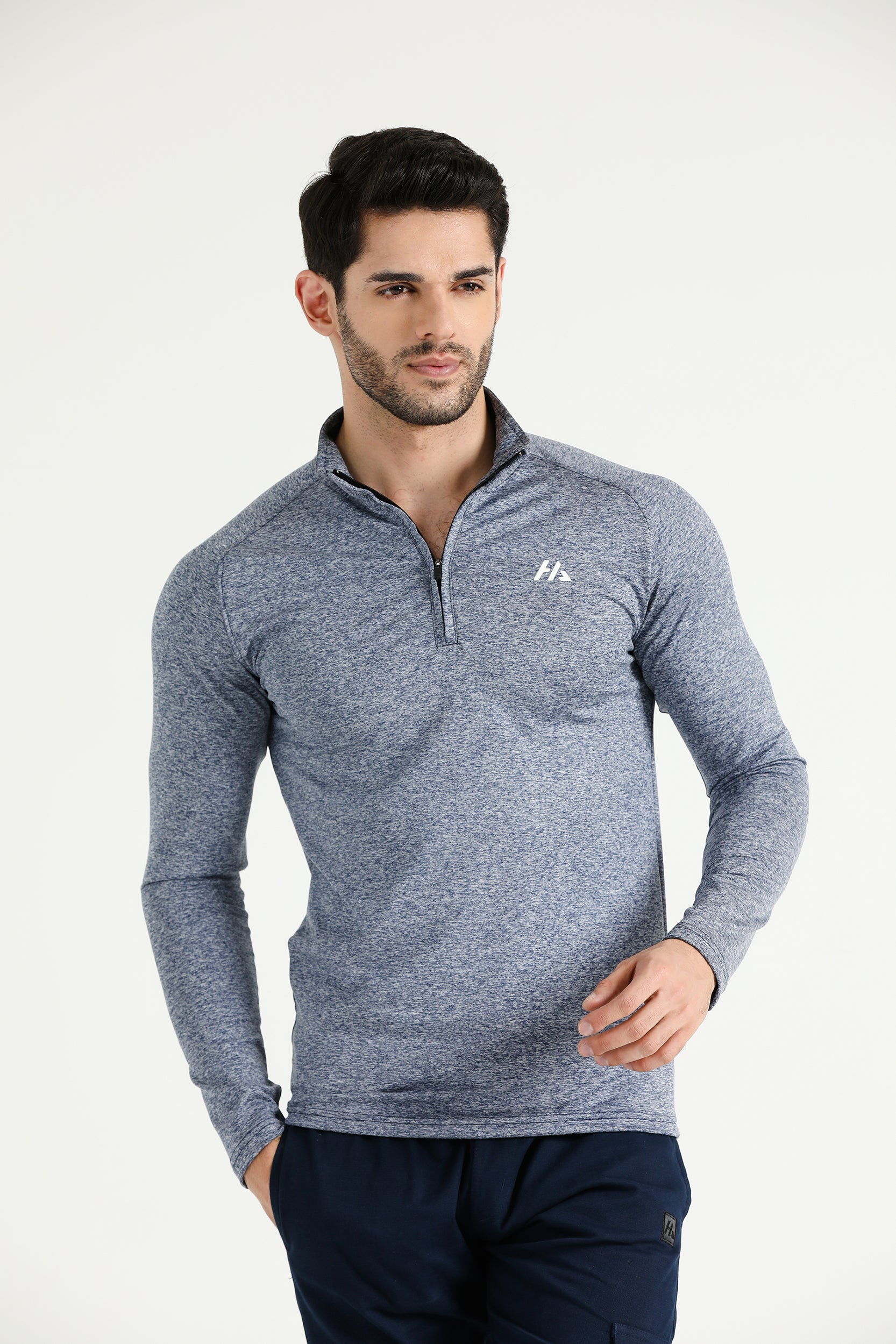 Energy 1/4 Zip Performance Training Top with funnel neck and Hilton Aesthetics logo