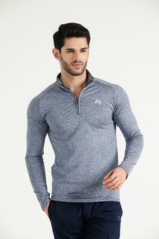 Energy 1/4 Zip Performance Training Top with funnel neck and Hilton Aesthetics logo