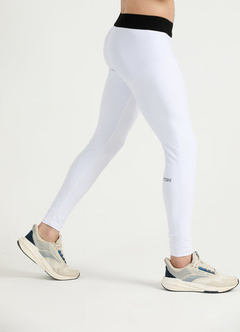 Men's White Base Layer Leggings Side View | Hilton Aesthetics