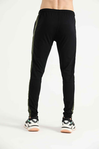 Hilton Aesthetics black Elite Joggers with tapered legs, back view