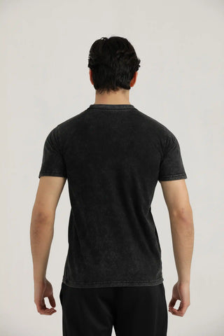 Hilton Aesthetics Vintage Washed T-Shirt back view with premium washed cotton fabric and regular fit design