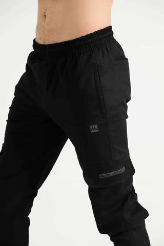 Men’s Utility Cargo Joggers with cargo pockets and Hilton Aesthetics embroidered logo