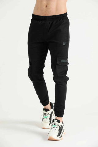 Men’s Utility Cargo Joggers with cargo pockets and Hilton Aesthetics embroidered logo