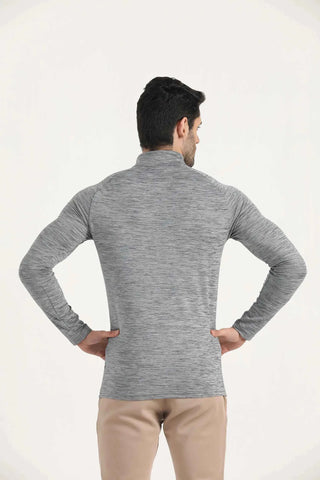 Men’s Energy Muscle-Fit Quarter-Zip Training Top with funnel neck and Hilton Aesthetics logo