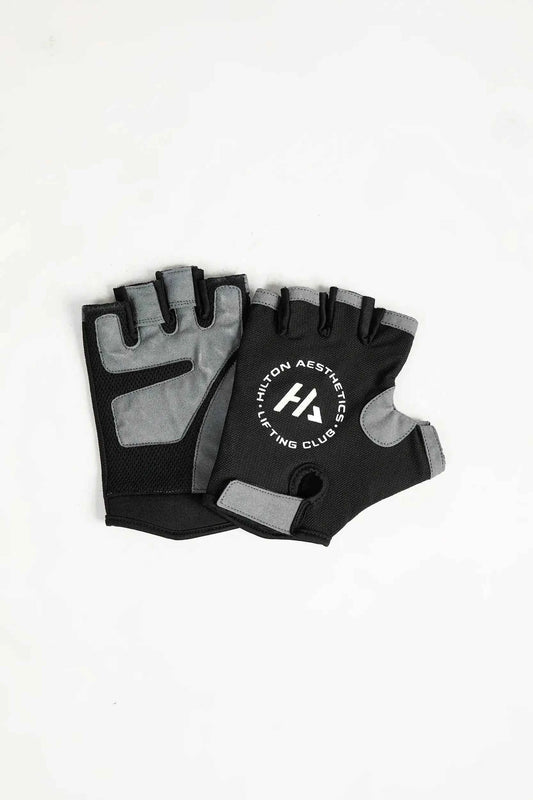 Black Hilton Aesthetics Weightlifting Training Glove, front view