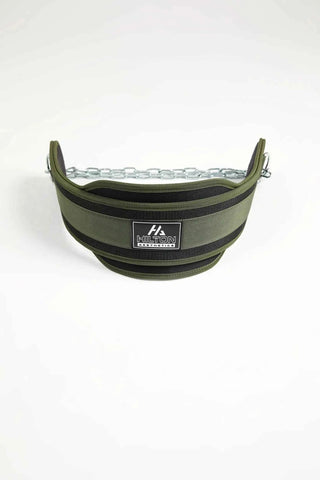 Hilton Aesthetics Weighted Dip Belt with reinforced padded support, front view