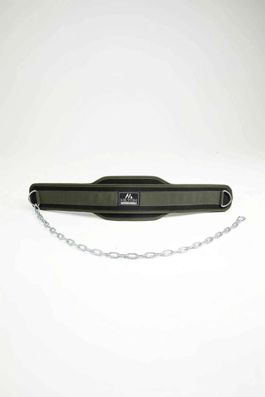 Hilton Aesthetics Heavy-Duty Weighted Dip Belt with padded waist support