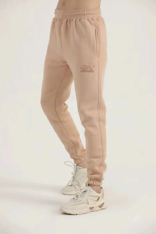 Men’s sand Hilton Aesthetics Signature Relaxed Joggers, side view